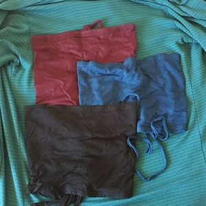 3 Pack of XS/S ZhenNymph Lace Up Tube Tops